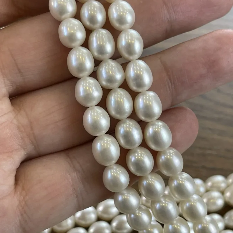 Lonjew Real Pearls 8.5-9mm AA Grade Quality Approx 35 Pcs One Strand 4