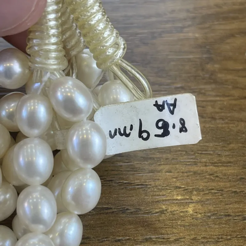 Lonjew Real Pearls 8.5-9mm AA Grade Quality Approx 35 Pcs One Strand 6