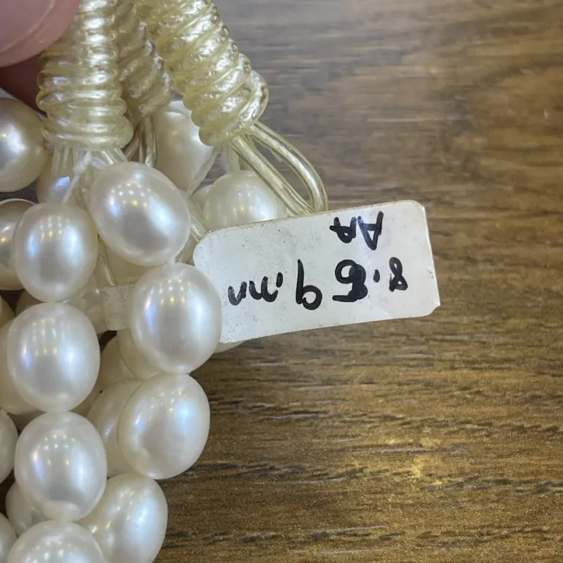 Lonjew Real Pearls 8.5-9mm AA Grade Quality Approx 35 Pcs One Strand 7