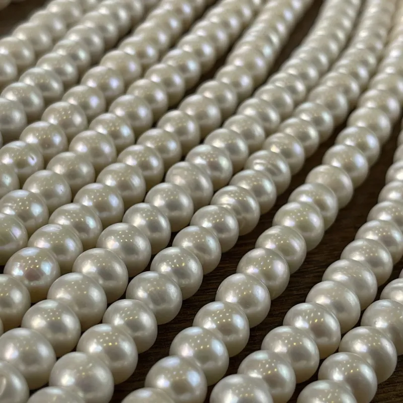 Lonjew Real Pearls 9-10mm B+ Grade Quality Approx 51 Pcs One Strand — photo 15
