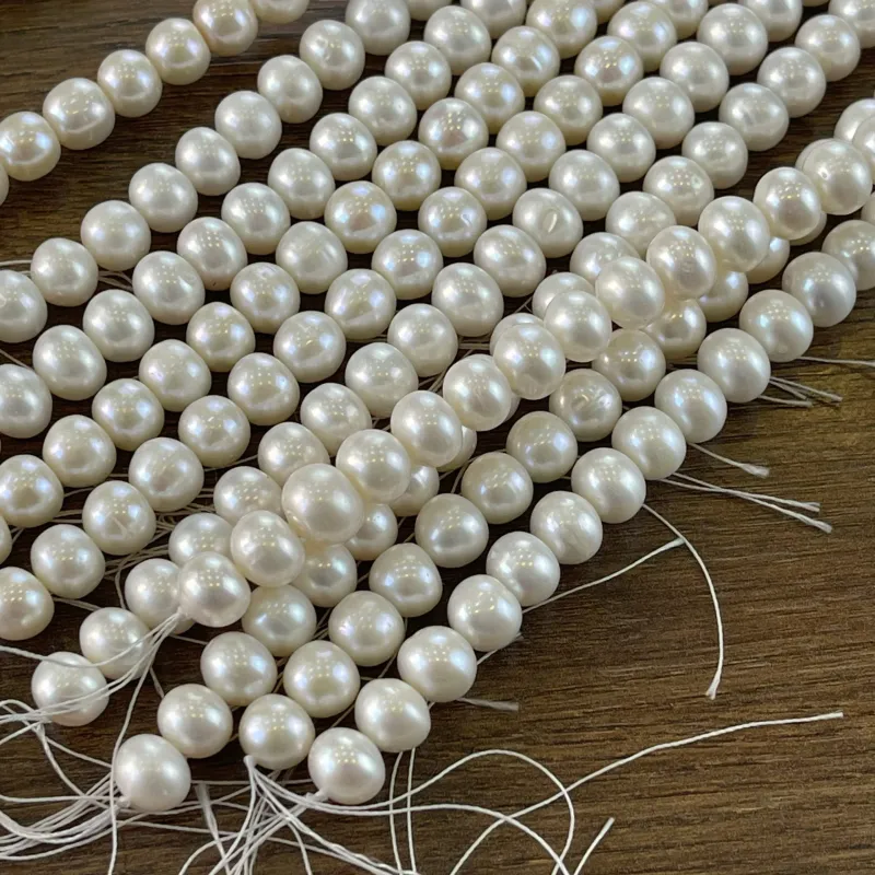 Lonjew Real Pearls 9-10mm B+ Grade Quality Approx 51 Pcs One Strand 4