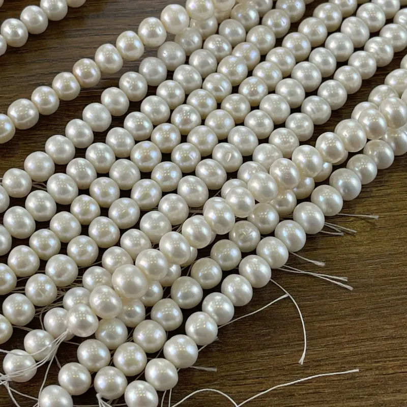 Lonjew Real Pearls 9-10mm B+ Grade Quality Approx 51 Pcs One Strand 5