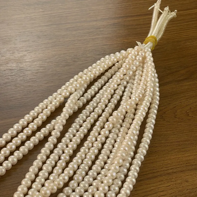 Lonjew Real Pearls 9-10mm B+ Grade Quality Approx 51 Pcs One Strand 6
