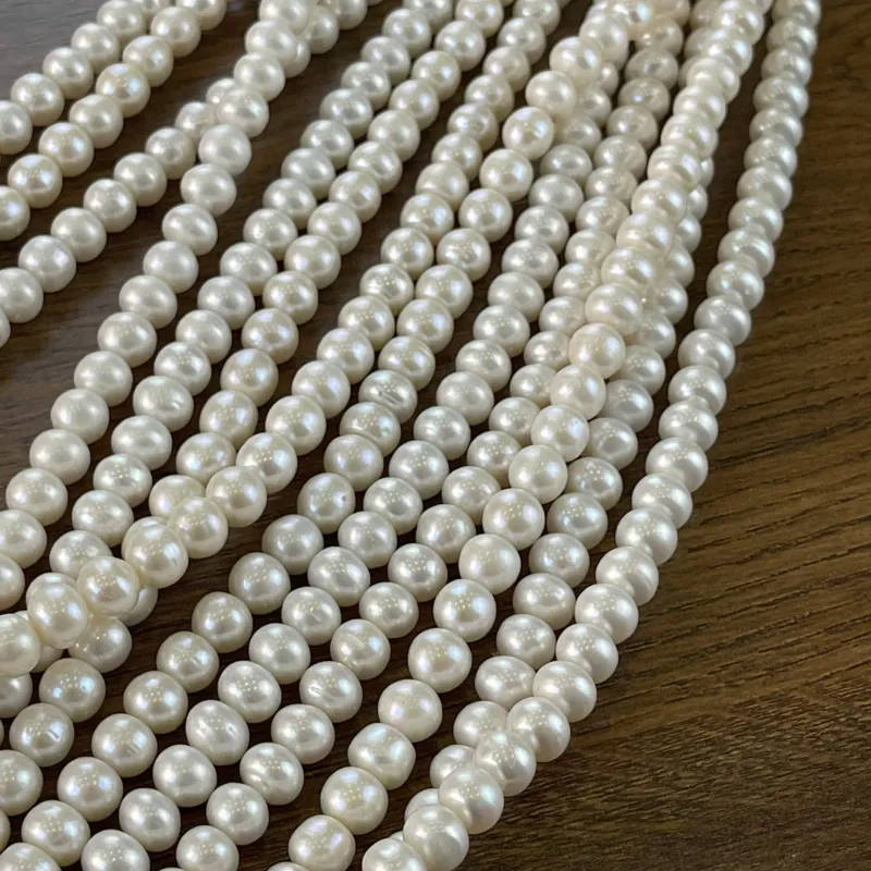Lonjew Real Pearls 9-10mm B+ Grade Quality Approx 51 Pcs One Strand 8