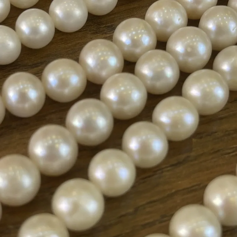 Lonjew Real Pearls 9-9.5mm A+ Grade Quality Approx 50 Pcs One Strand HM055 — photo 14