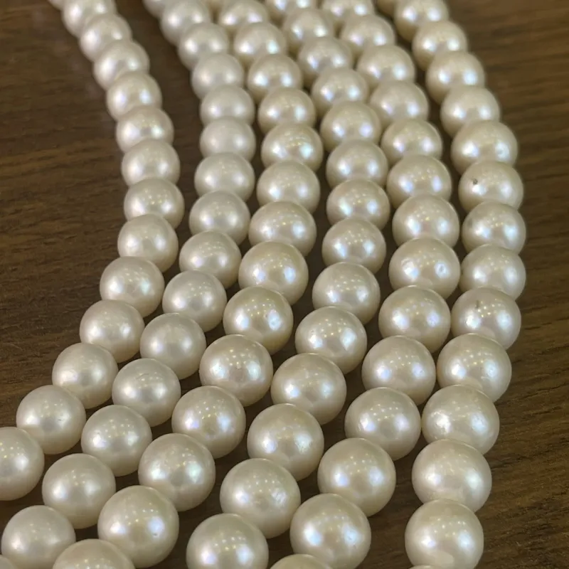 Lonjew Real Pearls 9-9.5mm A+ Grade Quality Approx 50 Pcs One Strand HM055 4