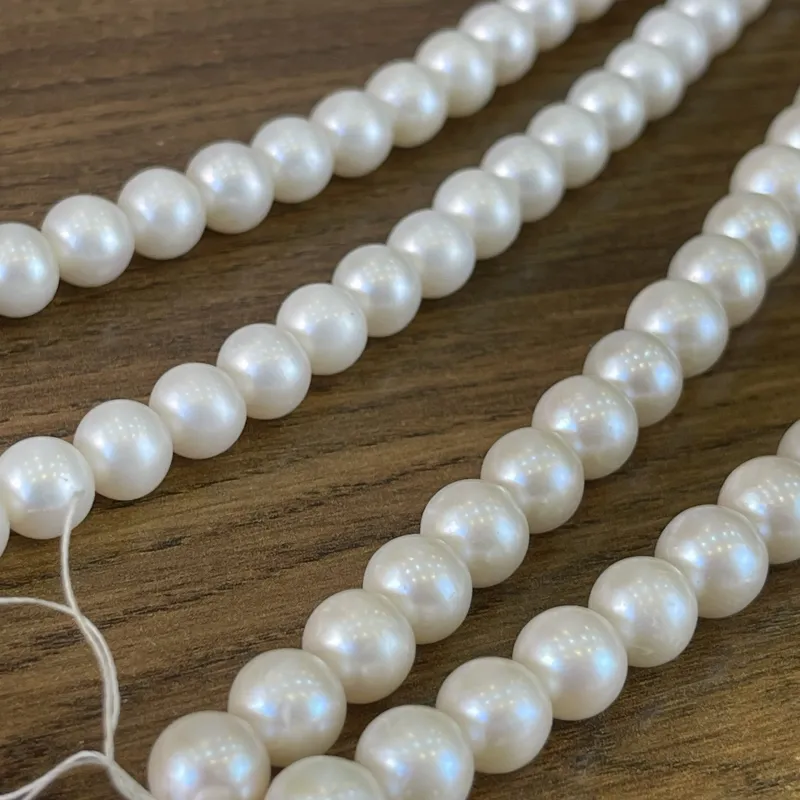Lonjew Real Pearls 9-9.5mm A+ Grade Quality Approx 50 Pcs One Strand HM055 7