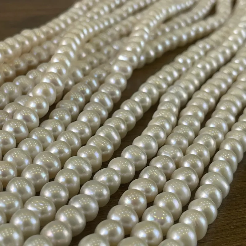 Lonjew Real Pearls 8-8.5mm AA Grade Quality Approx 50 Pcs One Strand AN045 2