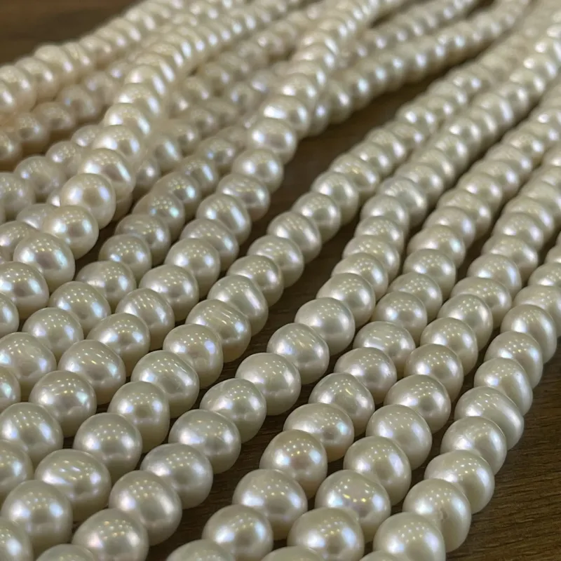 Lonjew Real Pearls 8-8.5mm AA Grade Quality Approx 50 Pcs One Strand AN045 3