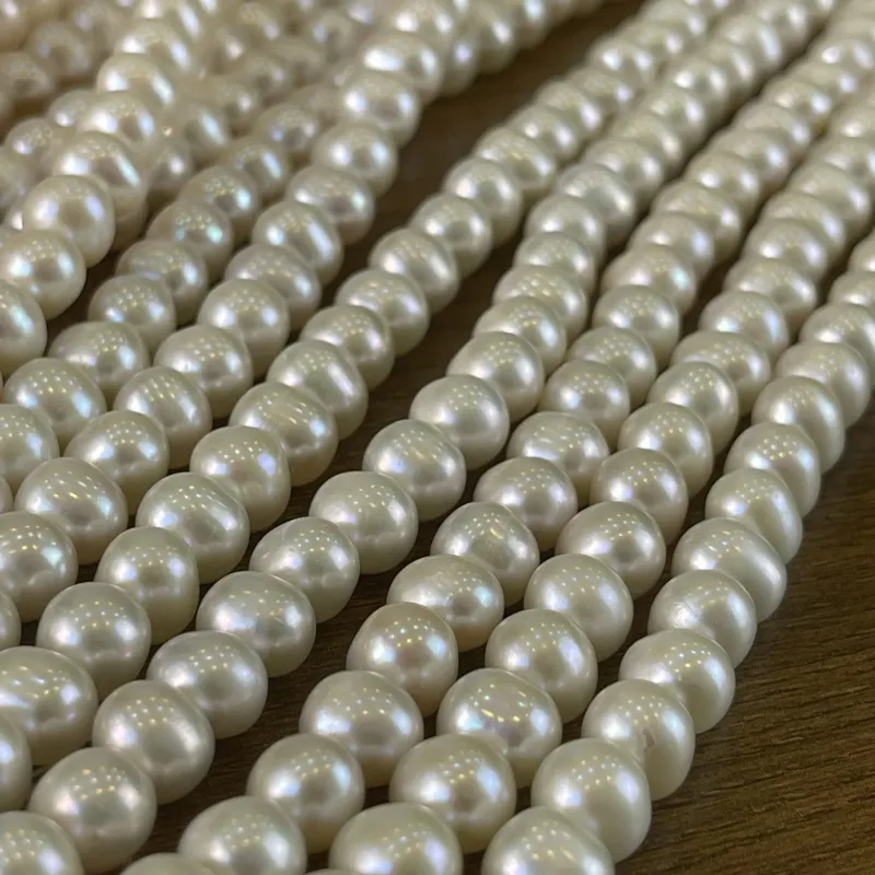 Lonjew Real Pearls 8-8.5mm AA Grade Quality Approx 50 Pcs One Strand AN045 4