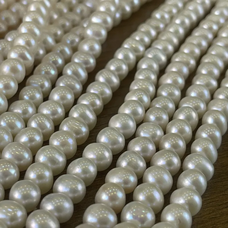 Lonjew Real Pearls 8-8.5mm AA Grade Quality Approx 50 Pcs One Strand AN045 5