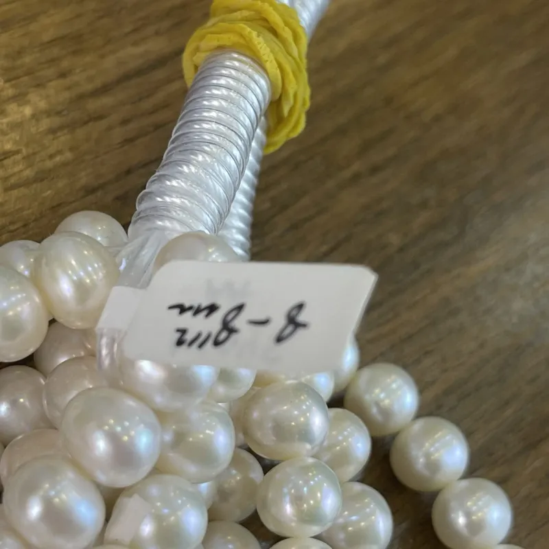 Lonjew Real Pearls 8-8.5mm AA Grade Quality Approx 50 Pcs One Strand AN045 7