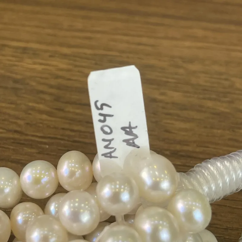 Lonjew Real Pearls 8-8.5mm AA Grade Quality Approx 50 Pcs One Strand AN045 9
