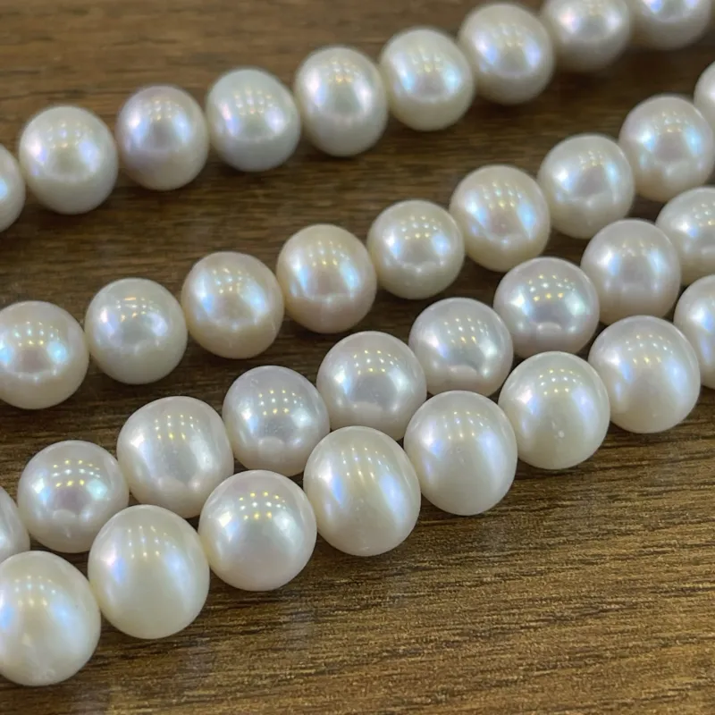 Lonjew Real Pearls 8-8.5mm AA Grade Quality Approx 50 Pcs One Strand AN045 Gray 2
