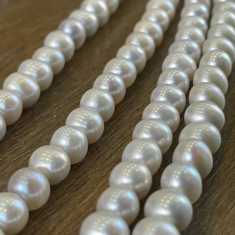 Lonjew Real Pearls 8-8.5mm AA Grade Quality Approx 50 Pcs One Strand AN045 Gray 4