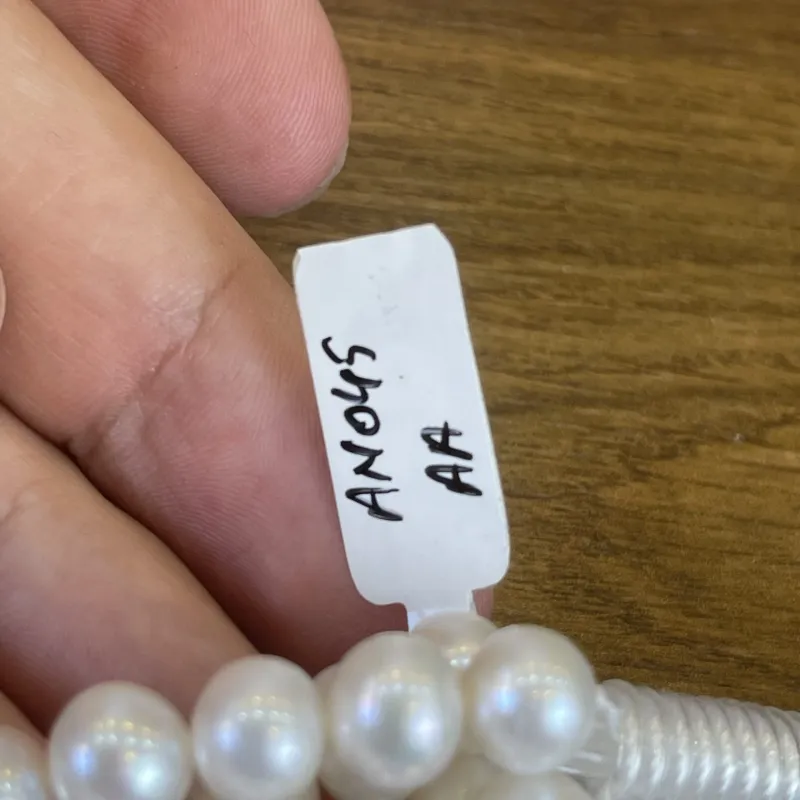 Lonjew Real Pearls 8-8.5mm AA Grade Quality Approx 50 Pcs One Strand AN045 Gray 9