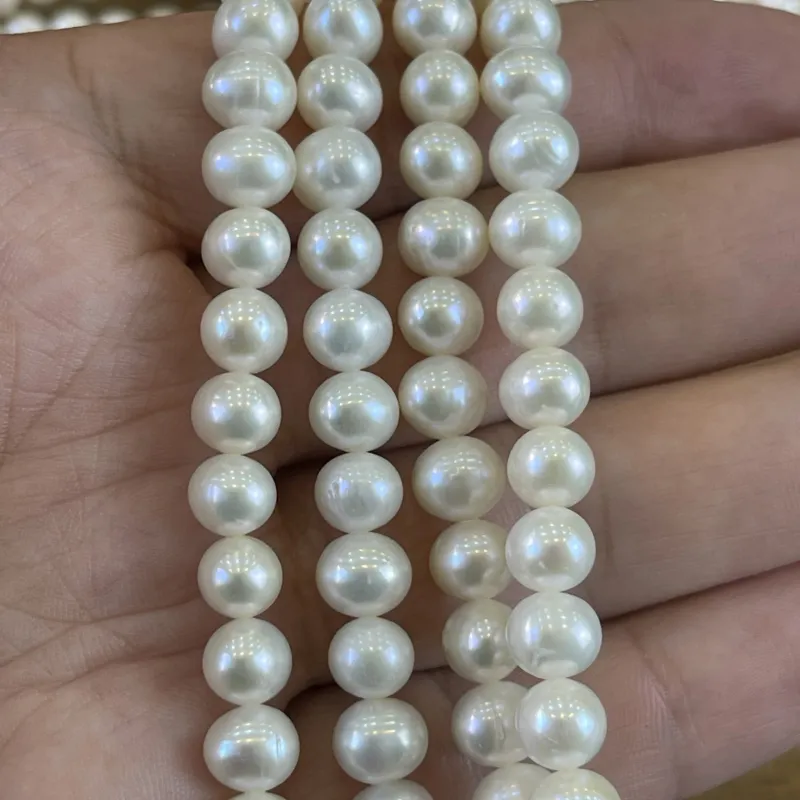 Lonjew Real Pearls 7-7.5mm AA Grade Quality Approx 56 Pcs One Strand AN055 — photo 11