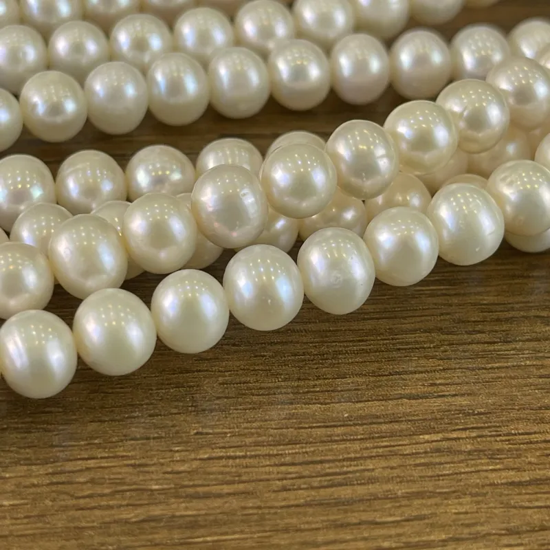 Lonjew Real Pearls 7-7.5mm AA Grade Quality Approx 56 Pcs One Strand AN055 — photo 13