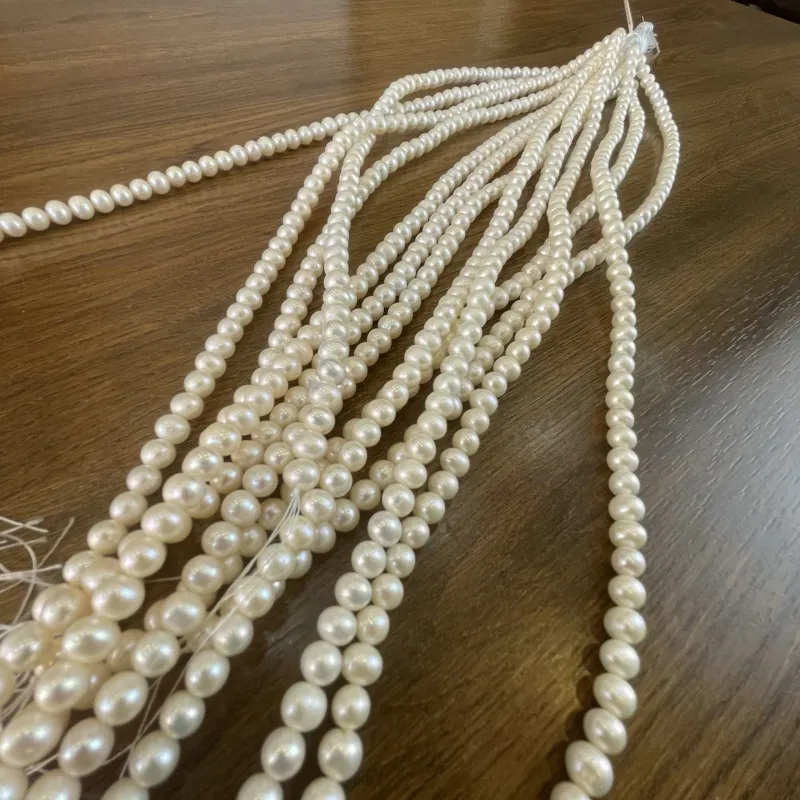 Lonjew Real Pearls 7-7.5mm AA Grade Quality Approx 56 Pcs One Strand AN055 — photo 17