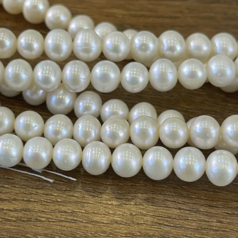 Lonjew Real Pearls 7-7.5mm AA Grade Quality Approx 56 Pcs One Strand AN055 — photo 21