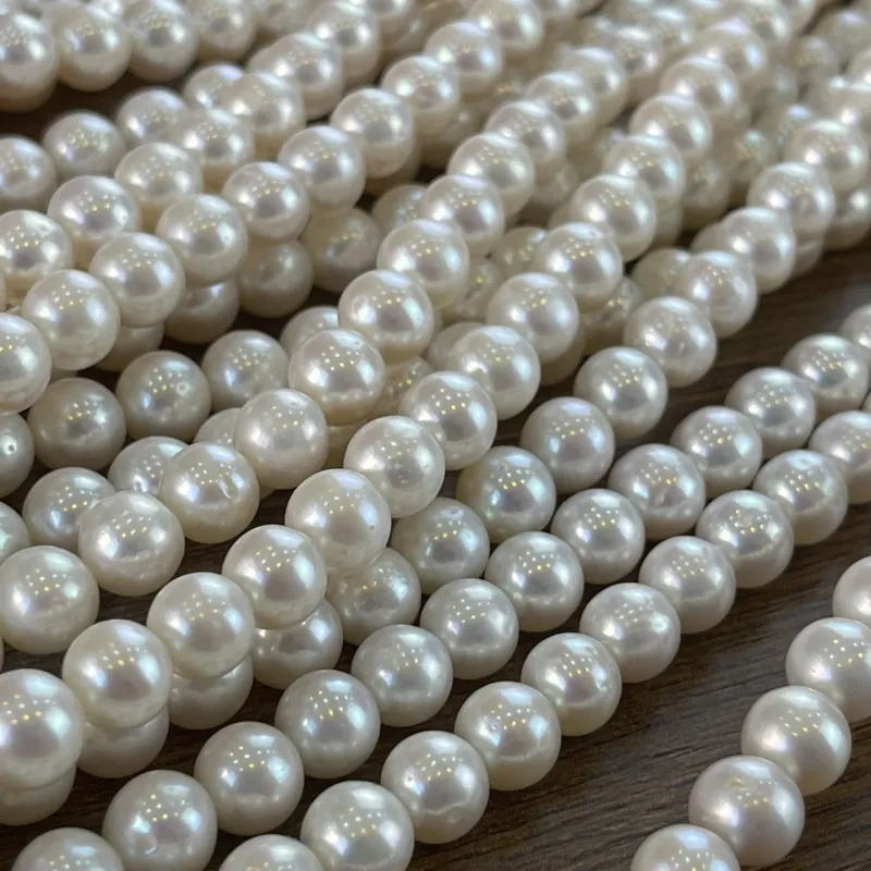 Lonjew Real Pearls 7.5-8mm AA Grade Quality Approx 53 Pcs One Strand AN075 10