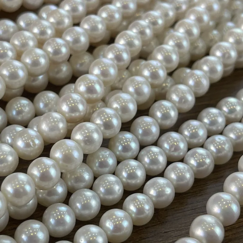 Lonjew Real Pearls 7.5-8mm AA Grade Quality Approx 53 Pcs One Strand AN075 — photo 11