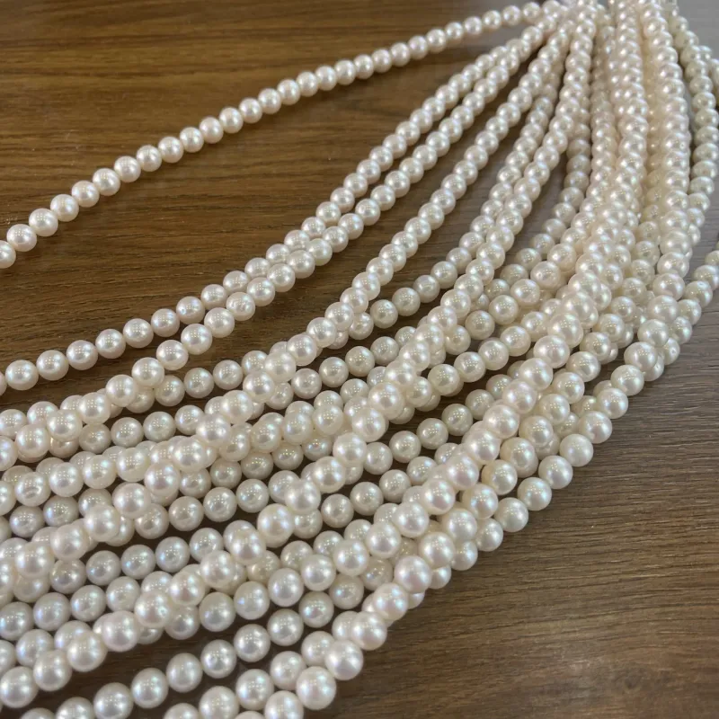 Lonjew Real Pearls 7.5-8mm AA Grade Quality Approx 53 Pcs One Strand AN075 2