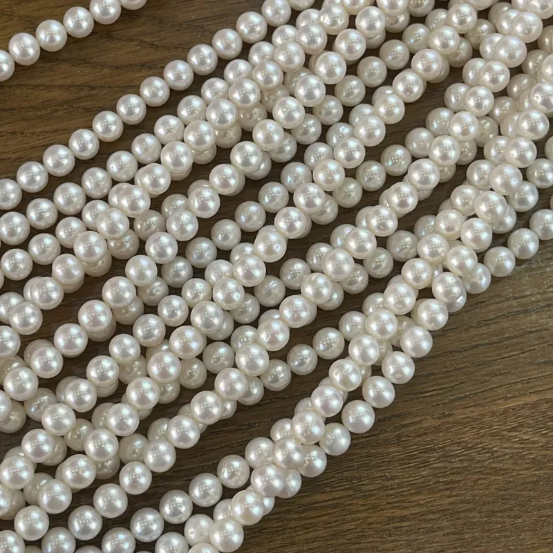 Lonjew Real Pearls 7.5-8mm AA Grade Quality Approx 53 Pcs One Strand AN075 3