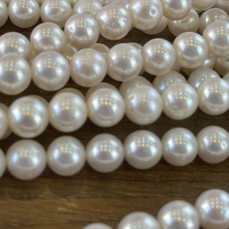 Lonjew Real Pearls 7.5-8mm AA Grade Quality Approx 53 Pcs One Strand AN075 6