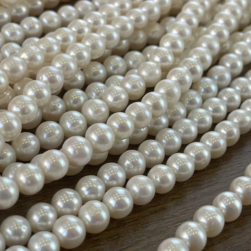 Lonjew Real Pearls 7.5-8mm AA Grade Quality Approx 53 Pcs One Strand AN075 8