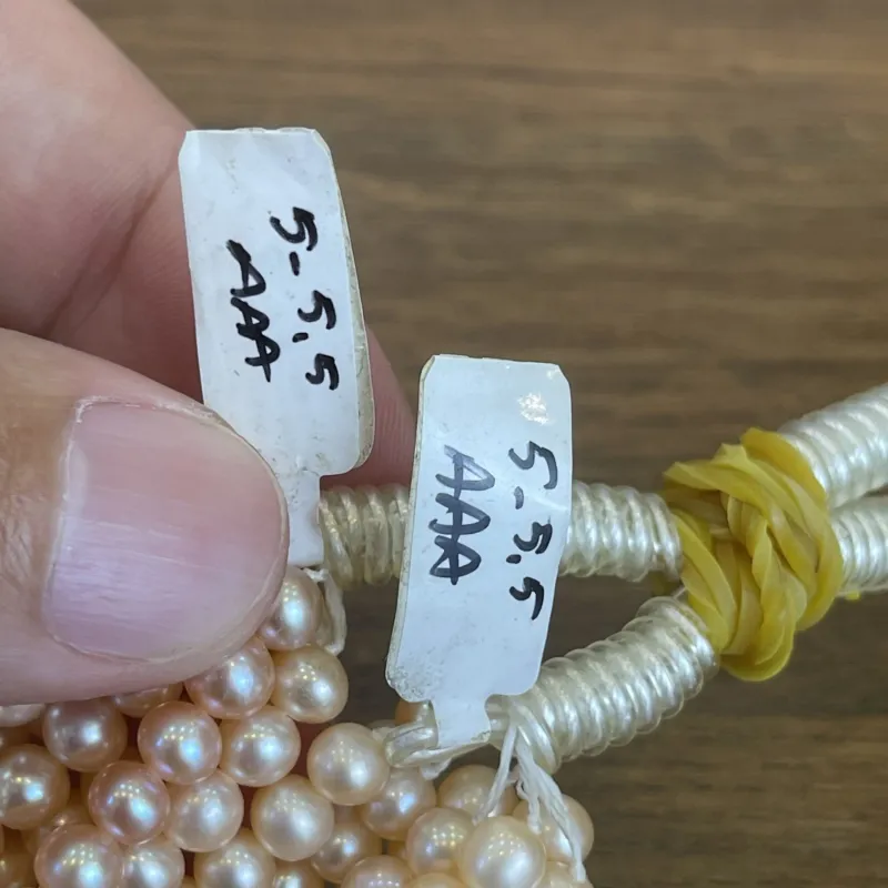 Lonjew Real Pearls 5-5.5mm AAA Grade Quality Approx 76 Pcs One Strand (Pink Color) — photo 11