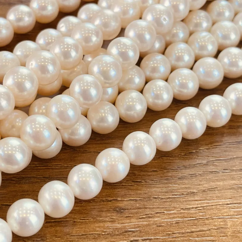 Lonjew Real Pearls 9-10mm AA Grade Quality Approx 47 Pcs One Strand WT065 3