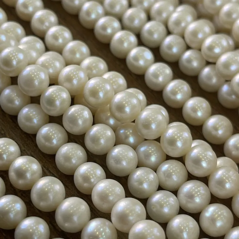 Lonjew Real Pearls 7-7.5mm AA Grade Quality Approx 57 Pcs One Strand WT075 10
