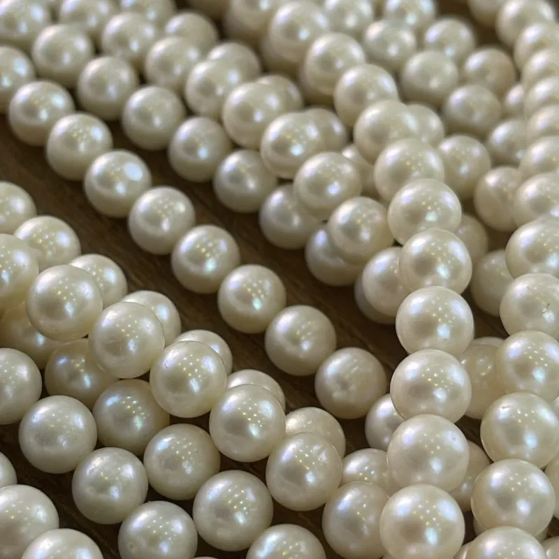 Lonjew Real Pearls 7-7.5mm AA Grade Quality Approx 57 Pcs One Strand WT075 — photo 11