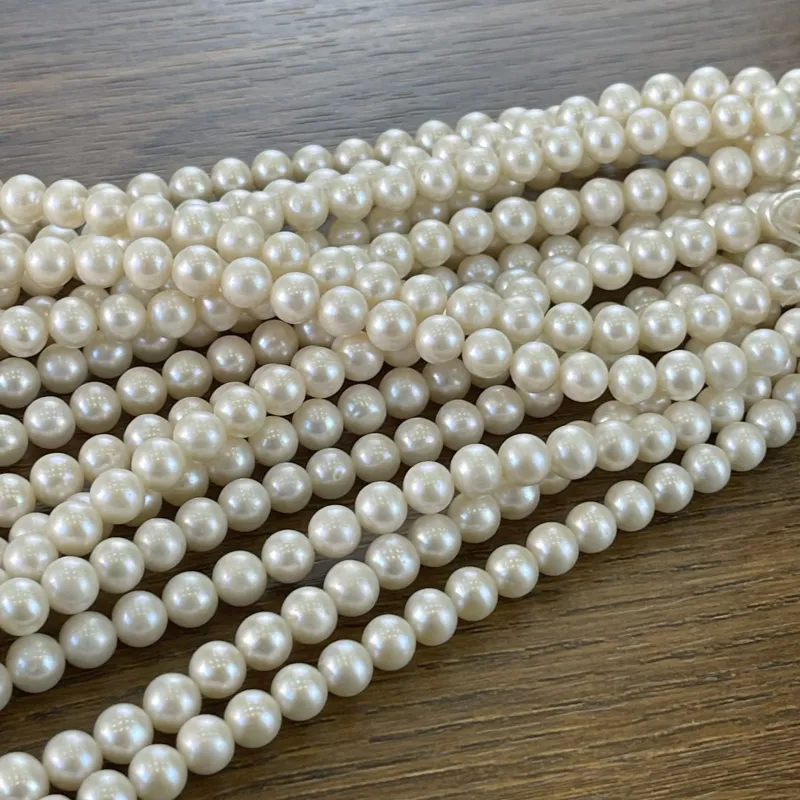 Lonjew Real Pearls 7-7.5mm AA Grade Quality Approx 57 Pcs One Strand WT075 — photo 12