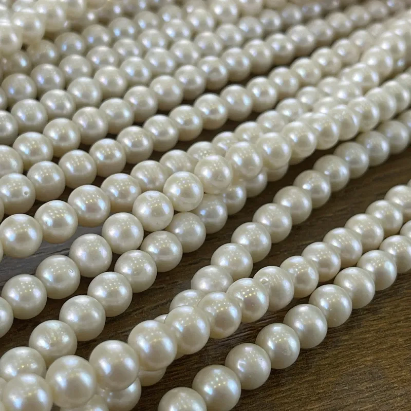 Lonjew Real Pearls 7-7.5mm AA Grade Quality Approx 57 Pcs One Strand WT075 3