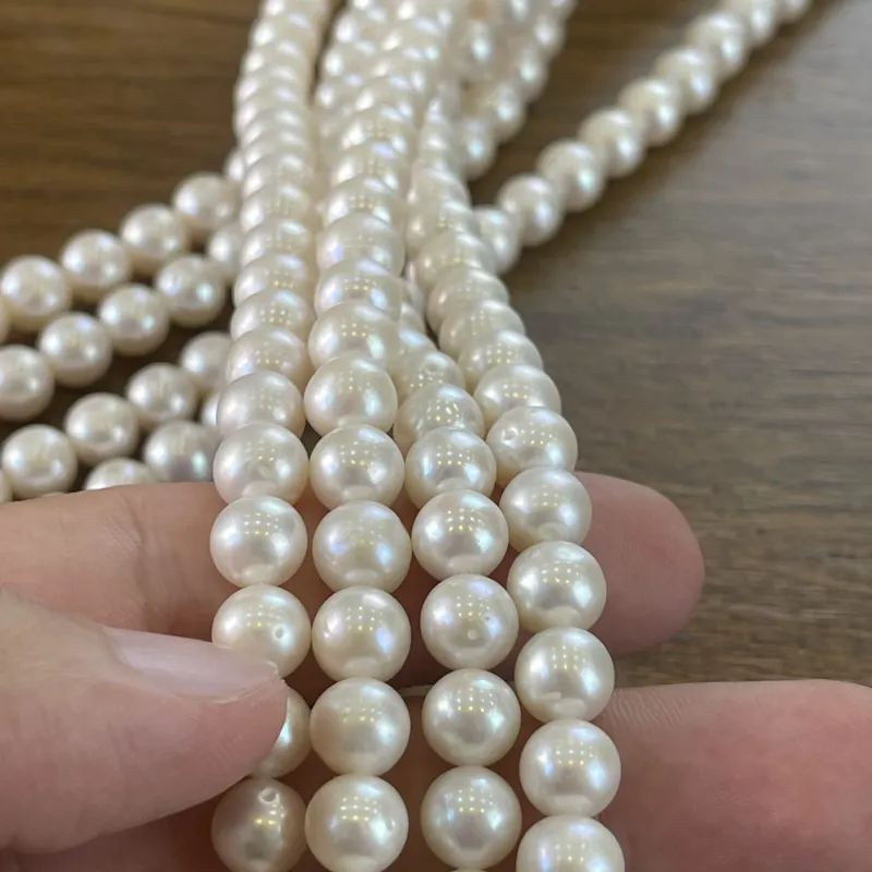 Lonjew Real Pearls 8-8.5mm AA Grade Quality Approx 50 Pcs One Strand 10