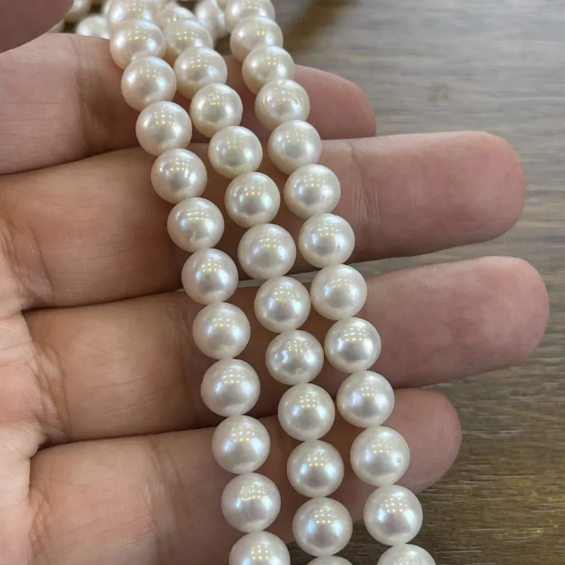 Lonjew Real Pearls 8-8.5mm AA Grade Quality Approx 50 Pcs One Strand — photo 13