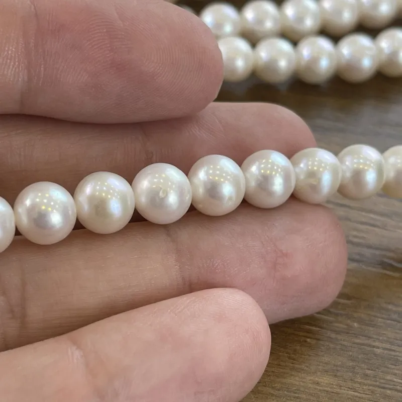 Lonjew Real Pearls 8-8.5mm AA Grade Quality Approx 50 Pcs One Strand 2
