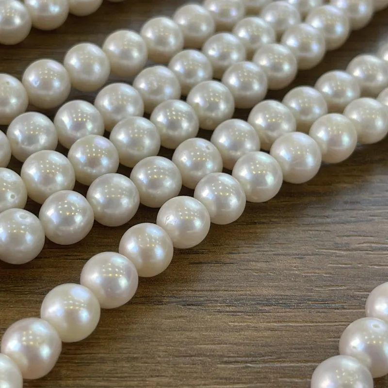 Lonjew Real Pearls 8-8.5mm AA Grade Quality Approx 50 Pcs One Strand 4