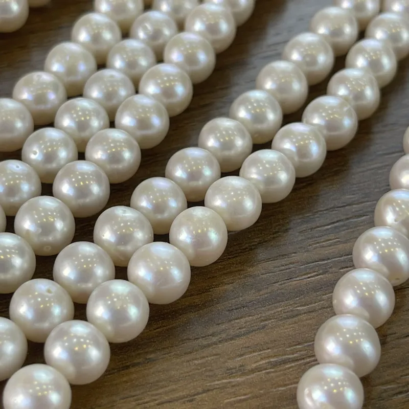 Lonjew Real Pearls 8-8.5mm AA Grade Quality Approx 50 Pcs One Strand 6
