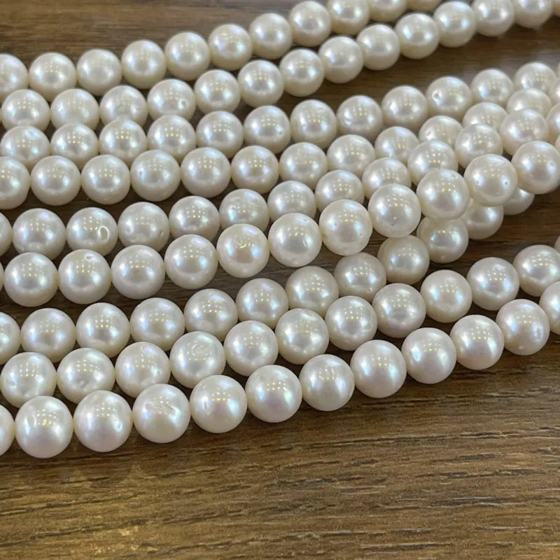 Lonjew Real Pearls 8-8.5mm AA Grade Quality Approx 50 Pcs One Strand 7