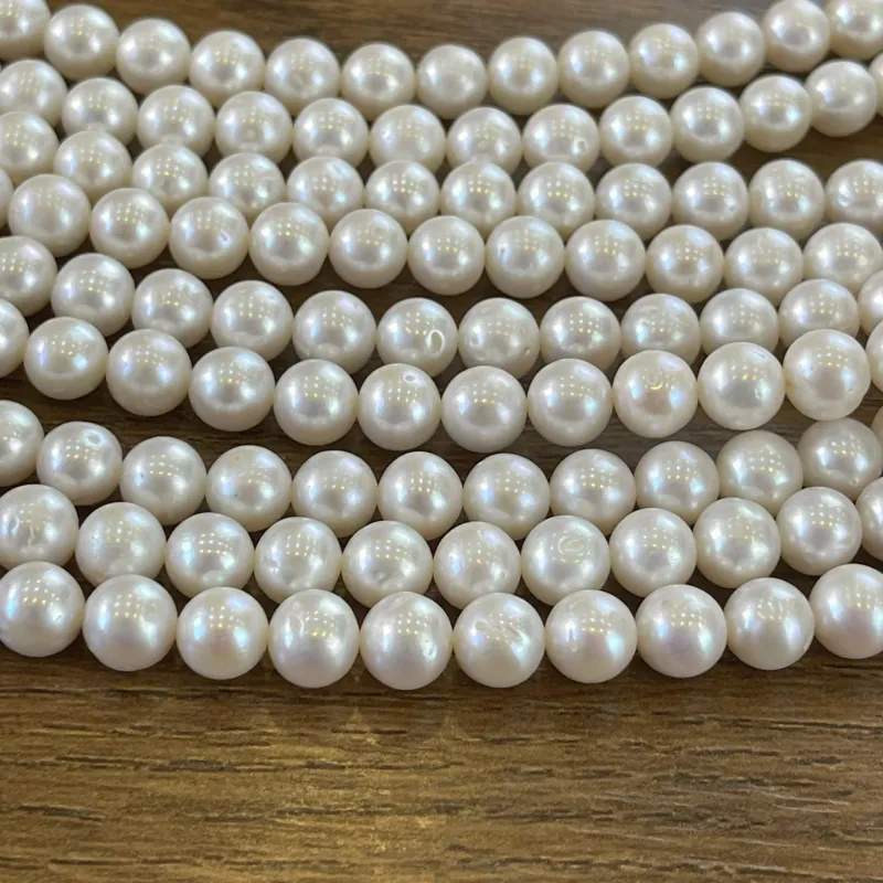 Lonjew Real Pearls 8-8.5mm AA Grade Quality Approx 50 Pcs One Strand 8