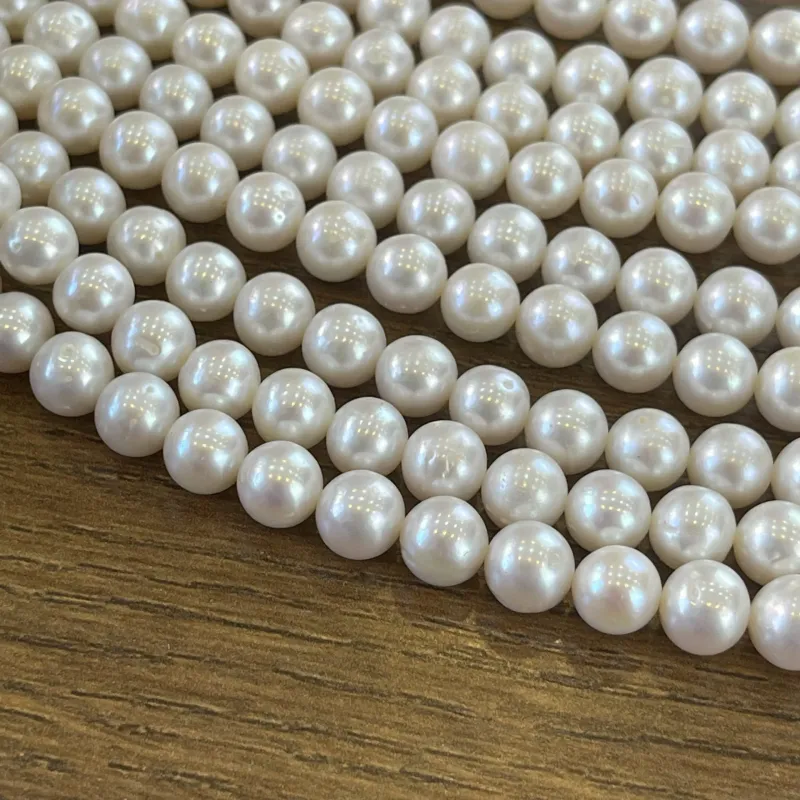 Lonjew Real Pearls 8-8.5mm AA Grade Quality Approx 50 Pcs One Strand 9