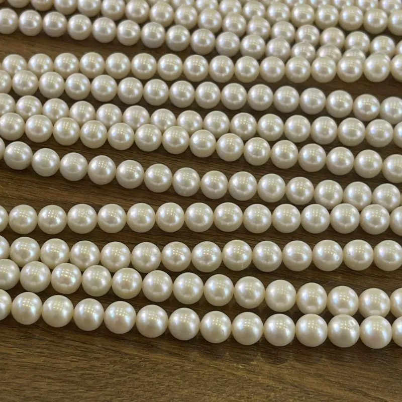 Lonjew Real Pearls 8-8.5mm AAA Grade Quality Approx 50 Pcs One Strand WT130 10