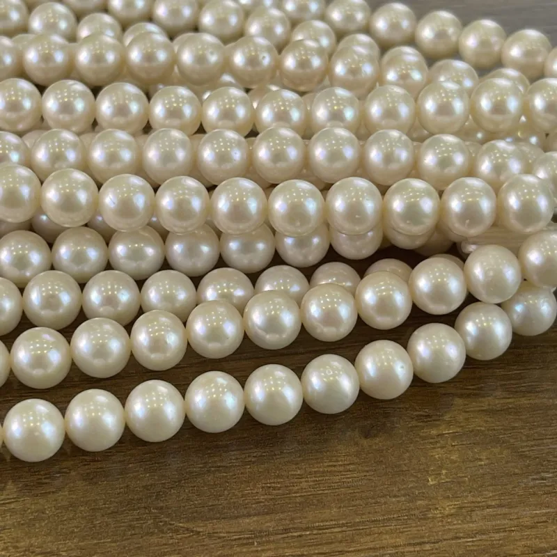 Lonjew Real Pearls 8-8.5mm AAA Grade Quality Approx 50 Pcs One Strand WT130 6