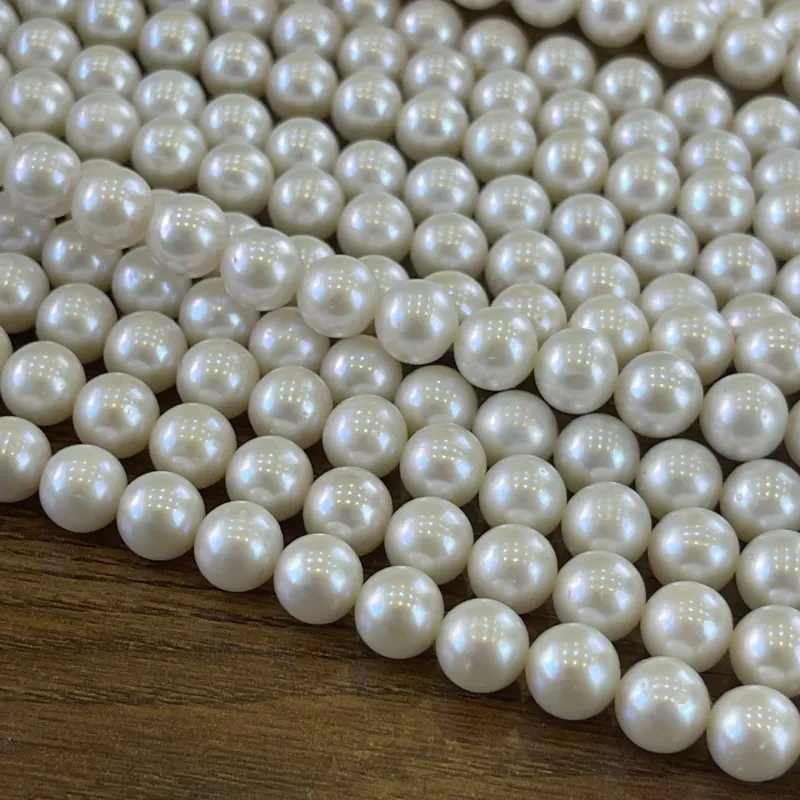 Lonjew Real Pearls 8-8.5mm AAA Grade Quality Approx 50 Pcs One Strand WT130 7
