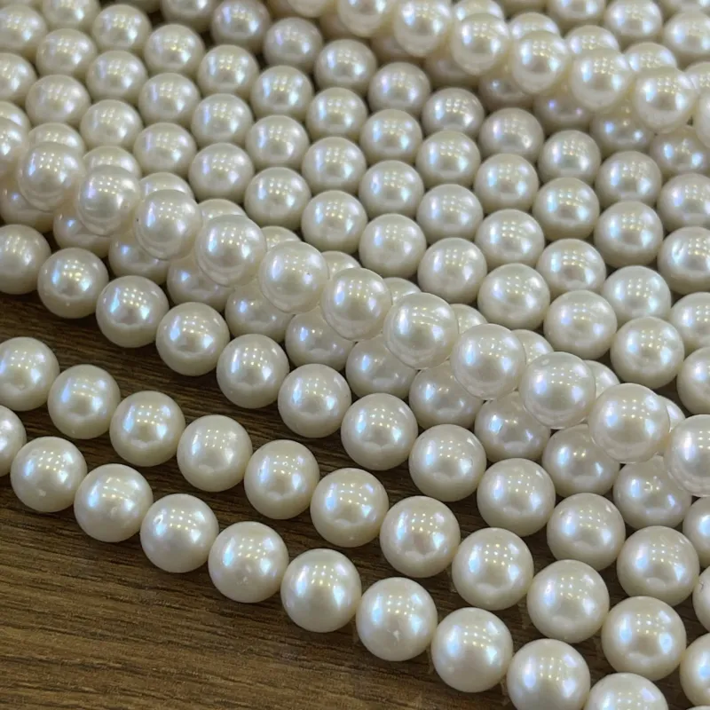 Lonjew Real Pearls 8-8.5mm AAA Grade Quality Approx 50 Pcs One Strand WT130 8