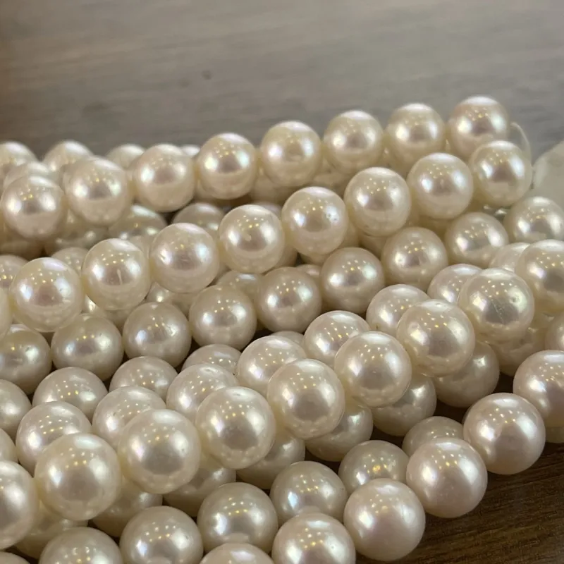 Lonjew Real Pearls 9-10mm AA+ Grade Quality Approx 47 Pcs One Strand 10