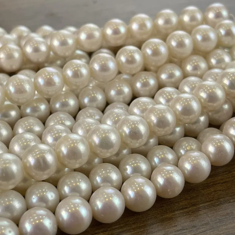 Lonjew Real Pearls 9-10mm AA+ Grade Quality Approx 47 Pcs One Strand — photo 11